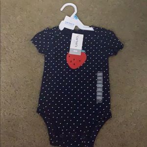 Girls 6 month Carter’s onesie with strawberry